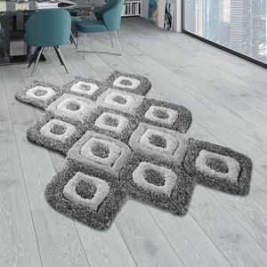 Paco Home Vloerkleed Woonkamer Shaggy Hoogpolig moderne snit Design 3D-patroon Lange pool 200x290 cm