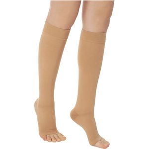 ARCH® Compressiekousen CCL 1 – Kniehoogte – Open Teen – Beige – Maat 6