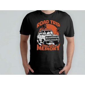 Road Trip Every mile a memory - T Shirt - RoadTrip - CarTrip - TravelByCar - Driving - Autoreis - ReizenMetDeAuto - Rijden - RoadTrippin