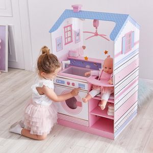 Teamson Kids Poppenmeubel - Voor 16-18"" Babypoppen - Kinderspeelgoed - Roze/Blauw