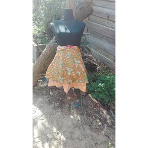 Indiase magic wrap skirt minirok