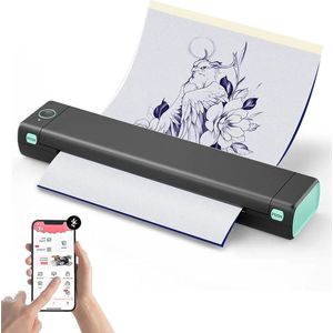 Nique Tattoo Printer - Thermische Sjabloonmachine - Draadloos Bluetooth - A4 Papieren Printer - Android - IOS - Draagbaar