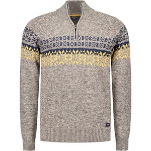 NZA - Ecru - Gebreide Trui - Half Zip Kraag - 100% Katoen