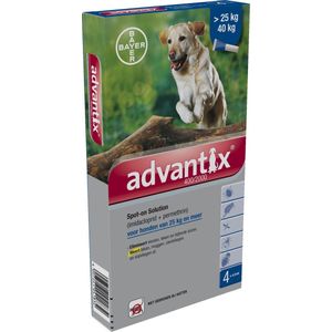 Bayer Advantix Vlooien & Teken Pipetten - Hond 25 tot 40kg - 4 stuks