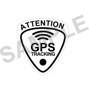 5 stuks zwarte GPS Tracking Sticker voor fiets, brommer etc. zwart