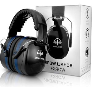 Work+ gehoorbescherming voor werk - verstelbare ruisonderdrukkingshoofdtelefoon - dempt lawaai - beschermt gehoor - ideaal voor werk - dagelijks gebruik Ear Defender