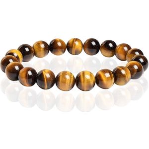 Memphis Natuursteen Armband 10mm - Tiger Eye