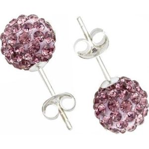 Fako Bijoux® - Oorbellen - Disco Dots - Steker - Paars