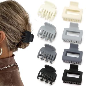 8x Haarklemmen - Dames - Haarklem - Haarklemmen Dames -Haaraccessoires - Haarclip - Haarspeld - Haarklauw - 4 Kleuren - Haarspelden - Haarspelden Dames - Clips - Voor dames en meisjes voor dun haar, dik haar - Set C
