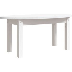 VidaXL Salontafel 80x40x35 cm Massief Grenenhout Wit