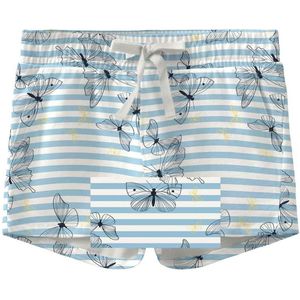 Name it short meisjes - blauw - vlinders - NMFvigga - maat 110