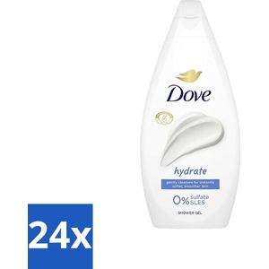 Dove Hydrate - Douchegel - Sulfaatvrij - 250 ml - Voordeelverpakking - 24 stuks