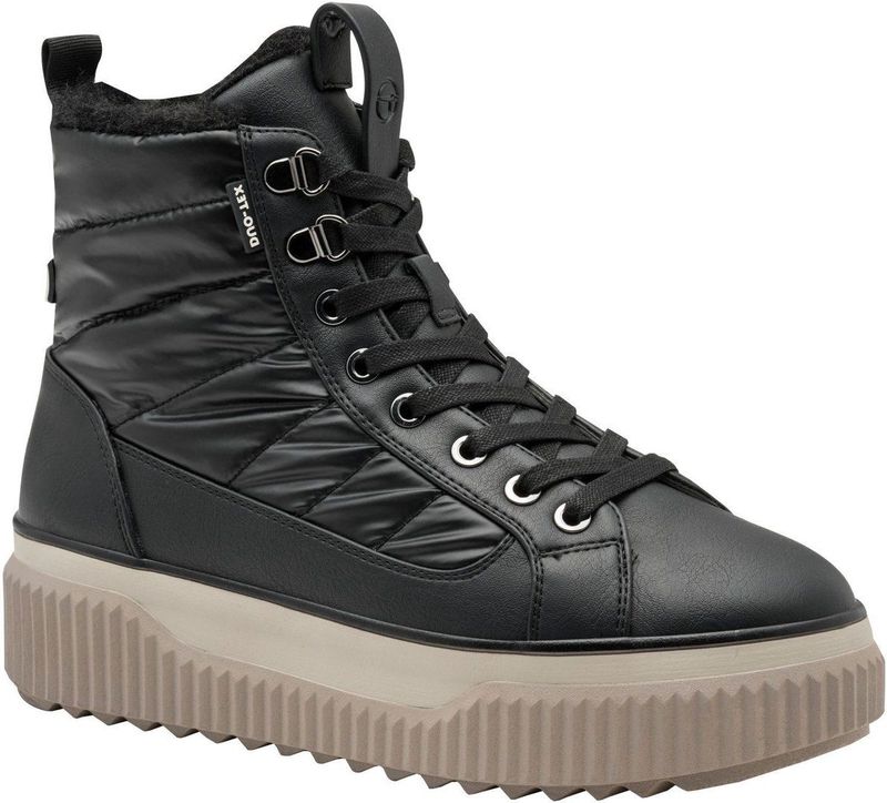 Tamaris - Enkellaarsje - Zwart - Waterafstotend - Uitneembaar Voetbed