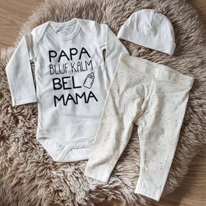 Newborn Baby Kleding Set tekst - Jongens en Meisjes Romper - Kraamcadeau - Babyshower Cadeau - 4-6 Maanden