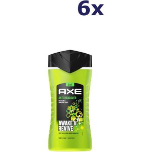 6x Axe douchegel 250ml Anti Hangover