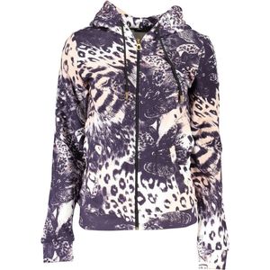 Leopard Print ZipUp Hoodie Model CA26722 Wo - Pink Sweaters