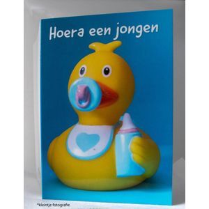 Kleintje fotografie geboortekaart Badeendje jongen (A6 formaat ), wenskaarten, Felicitatiekaarten, kaartjes versturen, geboorte