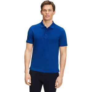 FALKE Basic Polo Shirt Piqué zacht huidvriendelijk katoen polo shirt heren blauw - maat S