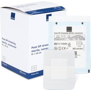 Abena Eilandpleisters - 70 Stuks - Steriel Absorberend Wondverband - Non-Woven - Ademend, Latex vrij en Huidvriendelijke Wondverzorging - 8 cm x 10 cm
