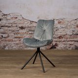 SIDD Palma sidechair - fabric Bluvel 14 grey