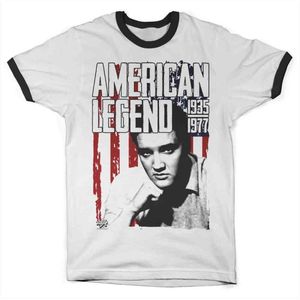 Elvis Presley Heren Tshirt -M- American Legend Wit
