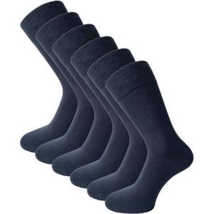 6 paar SQOTTON® Herensokken - Gold Label - Naadloos - Antraciet - Maat 39-42
