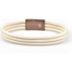 Armband Dames Creme Textiel Nylon 21.5cm Galeara Design ZEUS