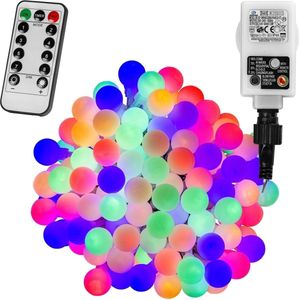 VOLTRONIC LED Verlichting Bollen - Met Afstandsbediening - 100 LEDs - Kerstverlichting - Tuinverlichting - Binnen en Buiten - 10 m - Multi Color