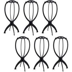 Wig Stand - 6 Stukken - Draagbare Vouwbare Plastic Haarstukhouder - Verplaatsbare Haarstukhouder - Föhn - Vouwbare Pruikhouder