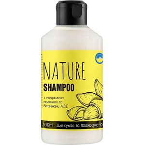 BIOTON Cosmetics - NATURE - Shampoo met amandelmelk en vitamine A, B, E - glanzend haar - voorkomt uitval 300ml