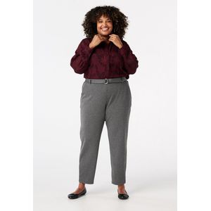 MS Mode Broek Slim fit pantalon met ceintuur