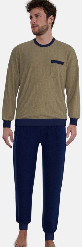 Götzburg pyjama heren badstof - bruin - 452343/520 - maat 54