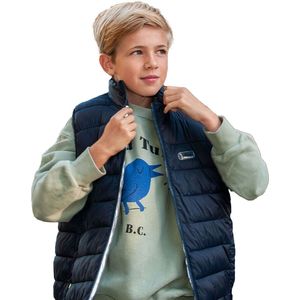 Gofluo - Bodywarmer Jules - Reflecterend - Kinderen - Omkeerbaar - Fluohesje Kind - Veiligheidsvest - 4-6Y - Navy