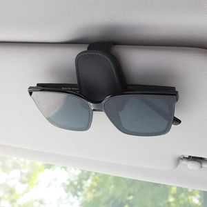 Duurzaam&Mi - Zonnebrilhouder voor auto - zwart - zonneklep - organizer - magnetisch leer - brilhouder - clip voor auto - zonneklep - universeel vizier - accessoires - magnetische brilhouder