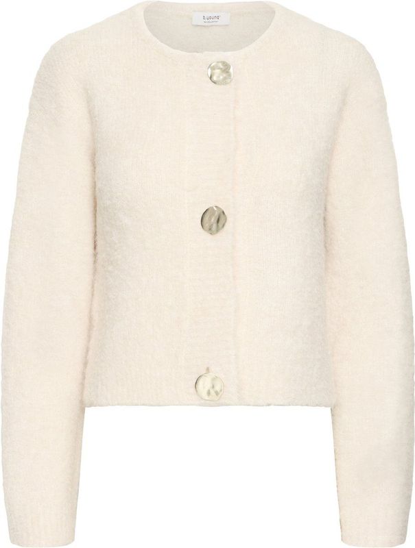 b.young - BYOMANTA - Gebreid Vest - Pasteelgeel