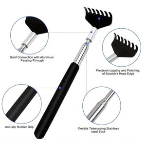 Actie4you® - Stevige Uitschuifbare Ruggenkrabber - 56 cm - Stevige ruggenkrabber - Rugkrabber - Zwart