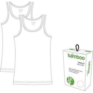 Dames Bamboe Hemd - 2-pack - Wit - Maat XL