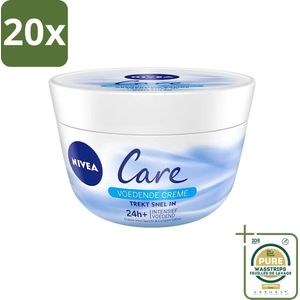 20 x NIVEA - Bodycrème - Verzorging - Voedend - Snel Intrekkend - 200 ml - Grootverpakking - Voedende Crème - Gezicht En Lichaam - Hydraterend - Hydrowax - Huid Verzorging