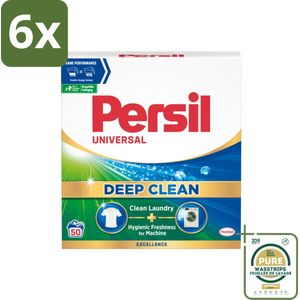 Persil - Wasmiddel - Waspoeder Universal - Witte Was - Krachtige Vlekverwijdering - 50 wasbeurten - Voordeelverpakking - 6 stuks - Vlekken verwijderen - Wasmiddel