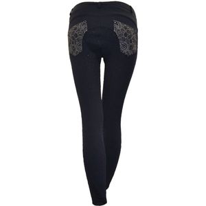 Montar Rijbroek Silver Siliconen Zitvlak Kids Navy - 176