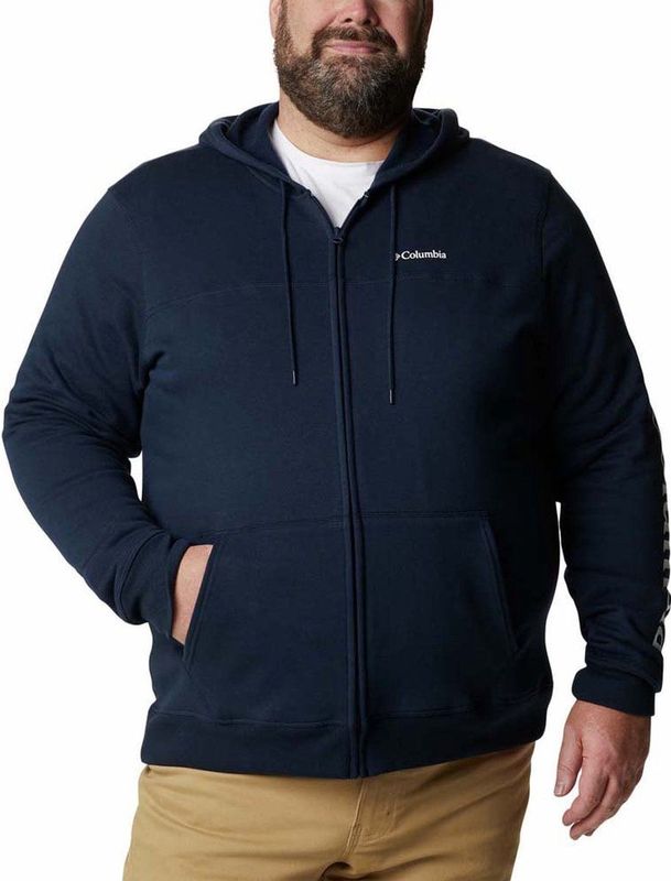 Columbia - Logo Sweater - Blauw - Met Ritssluiting