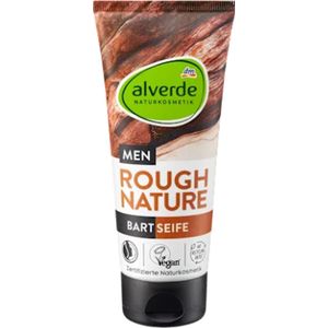 Alverde MEN Baardzeep - Rough Nature | 1x 100 ml - Biologisch Cederhout | Met Plantaardige Glycerine en Aloë Vera