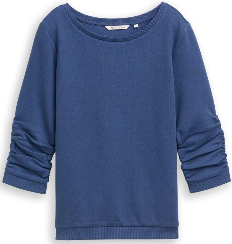 Tom Tailor Denim Fitted sweatshirt met ruches