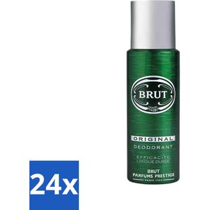 Brut - Deodorant - Spray - Original - Langdurige frisheid - 200ml - Voordeelverpakking - 24 stuks