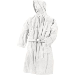 BECO badjas met capuchon, wit, maat M