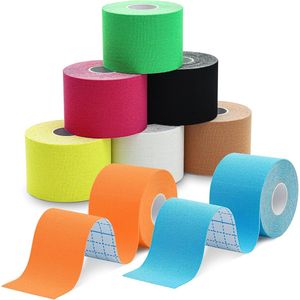 Kinesiologie Tape - 8 Rollen - Sporttape - 3.8cm x 5m - Huidvriendelijk - Elastisch - Fysio Tape - Extra Kleefkracht - voor Gewonde Spieren Herstel en Gewrichts Ondersteuning - voor het hele lichaa