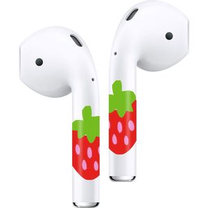 ehouse Airpods Stickers Aardbei Vibes voor AirPods 1&2 - Accessoires Oordopjes - Super dunne sticker