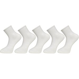 Sport Sokken-Hardloop Sokken-Tennis Sokken-Wandel Sokken- Korte Sokken Wit 5 Pack