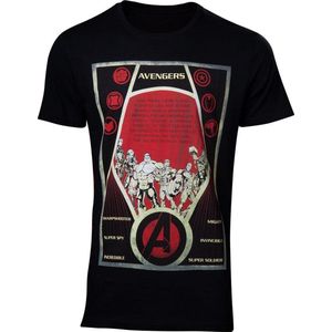 Marvel The Avengers Heren Tshirt -M- Constructivism Poster Zwart