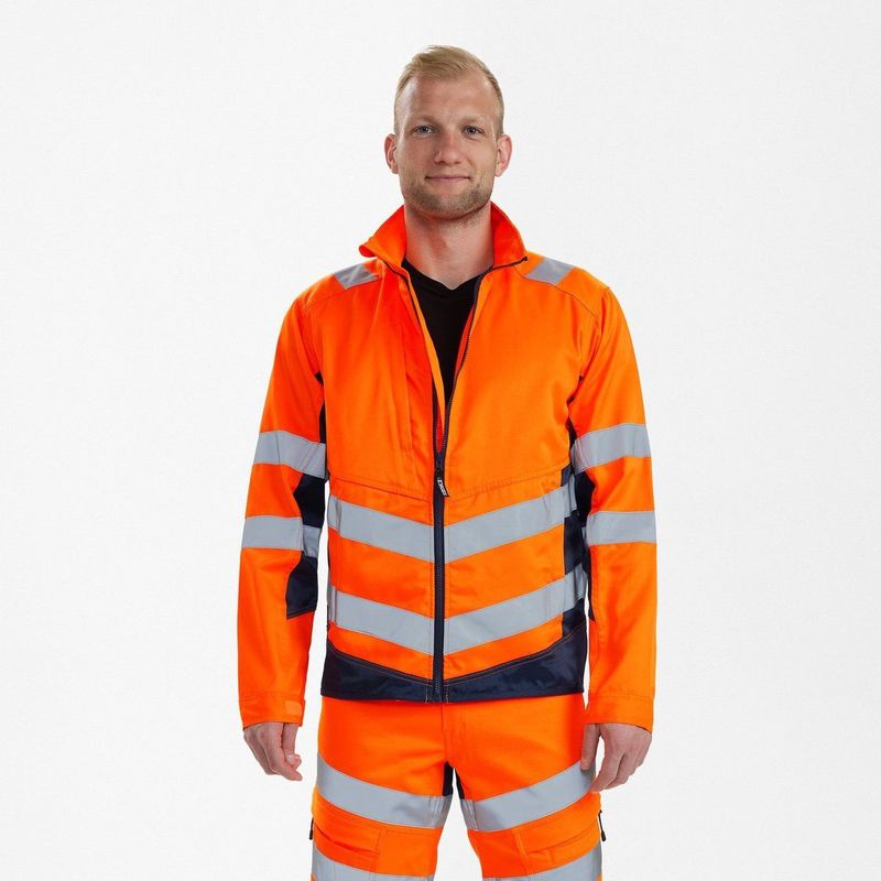 Engel - Safety Light - Werkjack - Hi-vis Orange / Blue Ink